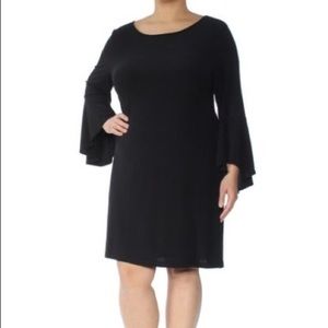 NWT INC bell sleeve cocktail dress black XXL